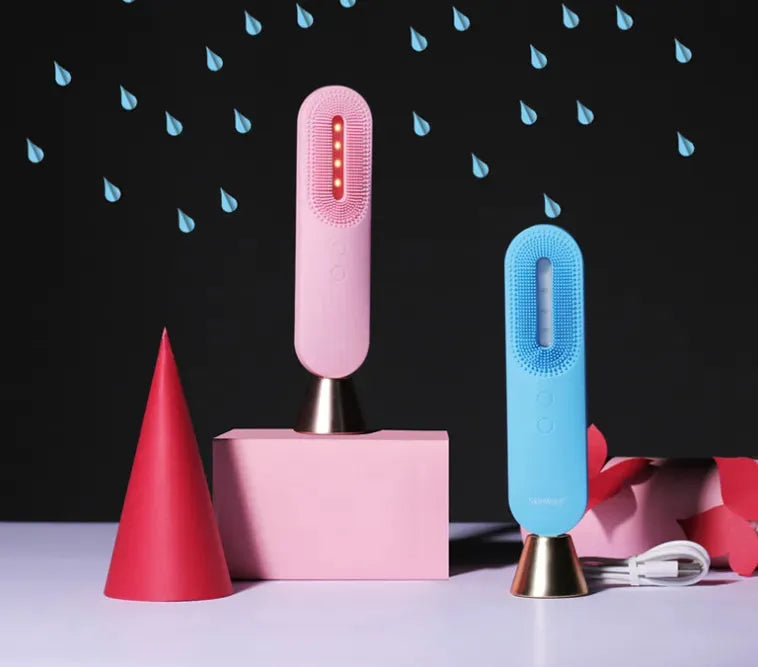 Facial Cleansing Brush Electric 3 In 1 USB Charging 3 Gears Waterproof Silicone Skin Care Deep Cleaning Tool - Bellarte Enchanté Facial Cleansing Brush Electric 3 In 1 USB Charging 3 Gears Waterproof Silicone Skin Care Deep Cleaning Tool